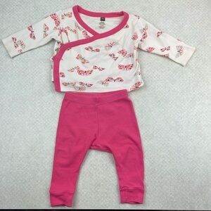 Excellent Condition Tea Collection Komono Pajama Top & Bottom - Size 0-3 months